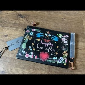 GEMMA KAHNG-NWT Large Leather Wristlet-Whimsical Design